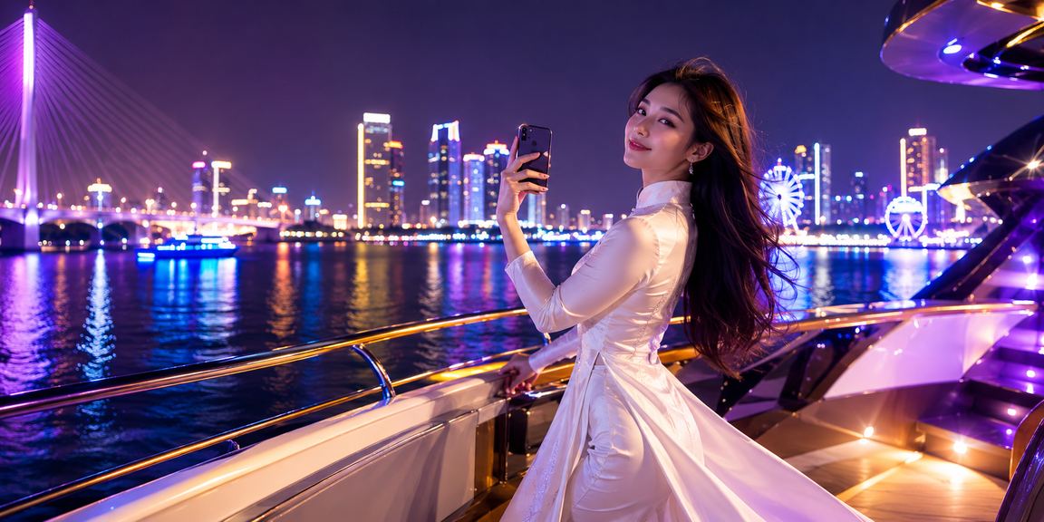 Người dùng trẻ tại Đà Nẵng trải nghiệm casino di động với trang phục áo dài hiện đại