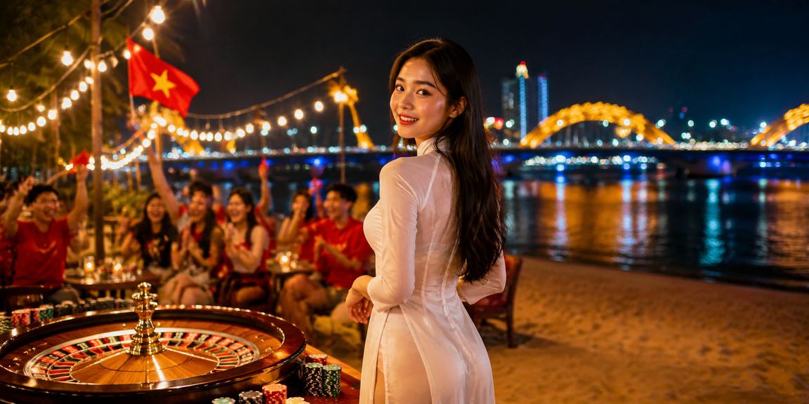 Phụ nữ mặc áo dài chơi roulette tại Đà Nẵng